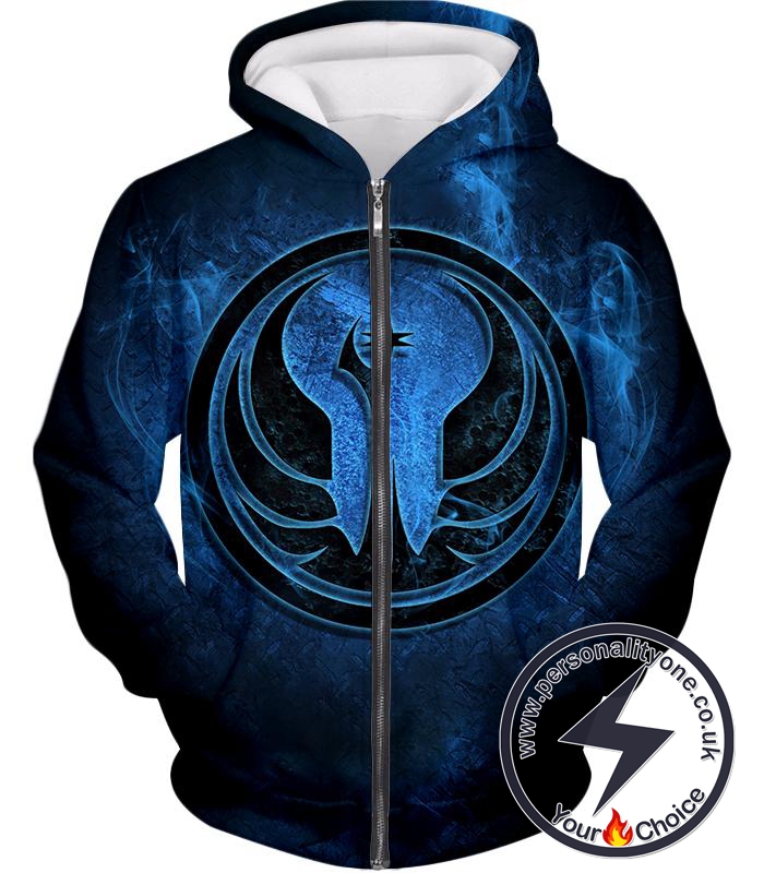 Star Wars Awesome HD Old Galactic Republic Logo Cool Graphic Zip Up Hoodie